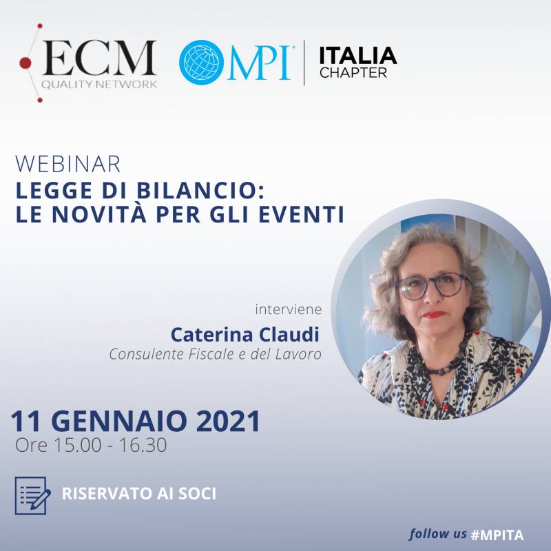 Legge di bilancio: le novità per gli eventi