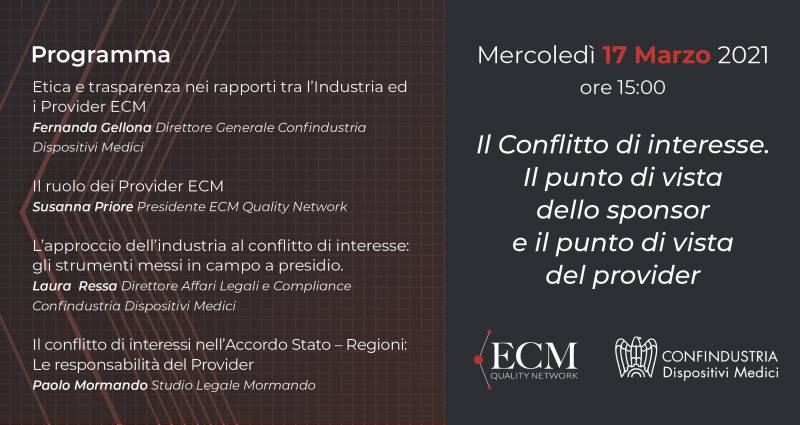 Il conflitto di interesse. Il punto di vista dello sponsor e il punto di vista del provider