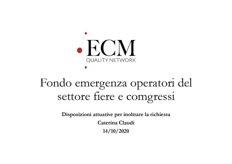 Fondo Emergenza Operatori del Settore Fiere e Congressi