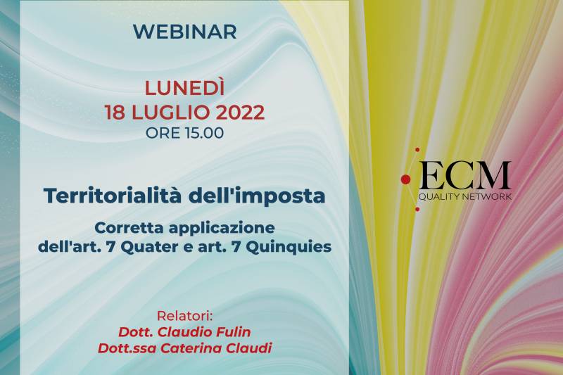 Territorialità dell'imposta: corretta applicazione dell'art.7 quater e art. 7 quinques