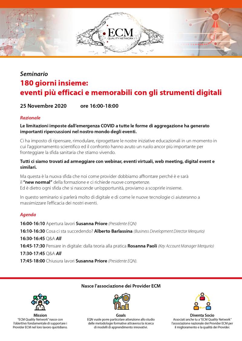 180 giorni insieme: Eventi più efficaci e memorabili con gli strumenti digitali